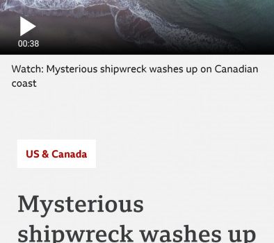 Ghostly shipwreck