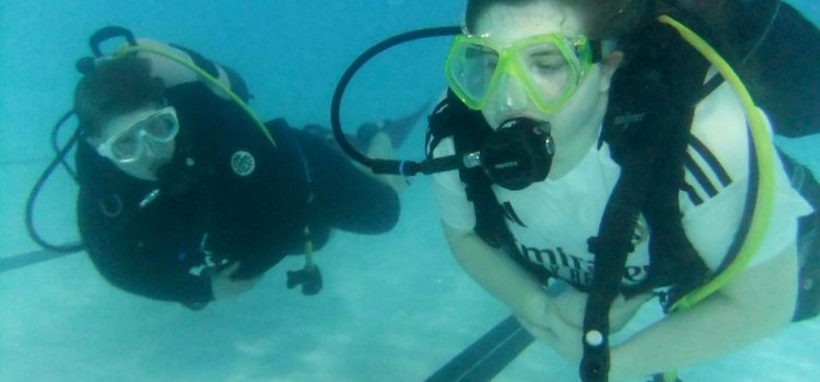 First lesson and try dive!